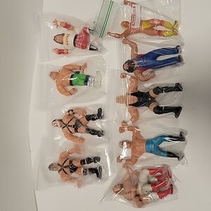 WWF WWE HASBRO LJN WCW 10 VINTAGE ACTION FIGURE LOT FAIR